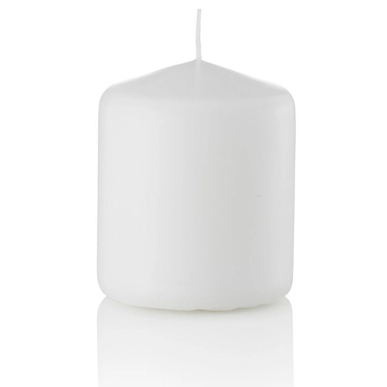 Nicole Fantini Collection 3"x3" Unscented White Pillar Candle (6 ct